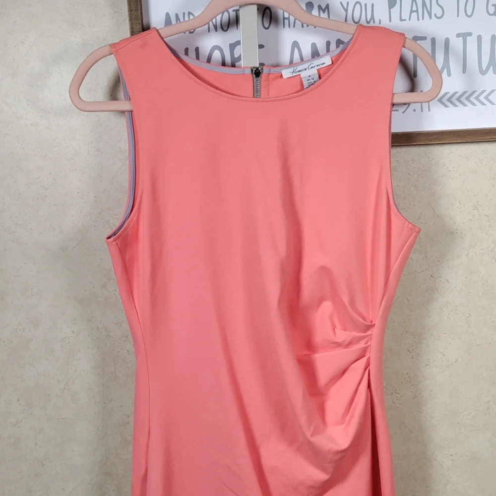 *E163 Kenneth Cole peach sleeveless dress 8 NWT CLEARANCE - Picture 2 of 16